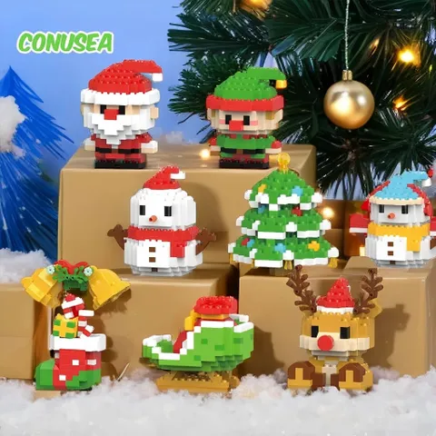 Mô Hình Lắp Ráp Noel Mini Ông Già Noel - Người Tuyết - Cây Thông - Tuần Lộc Quà Trang Trí Giáng Sinh - Quà Tặng Ấn Tượng