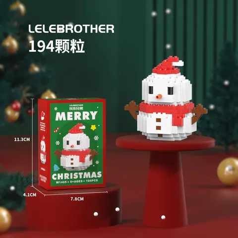 Mô Hình Lắp Ráp Noel Mini Ông Già Noel - Người Tuyết - Cây Thông - Tuần Lộc Quà Trang Trí Giáng Sinh - Quà Tặng Ấn Tượng