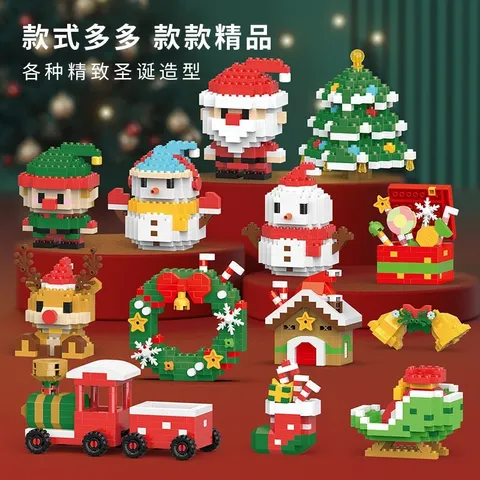Mô Hình Lắp Ráp Noel Mini Ông Già Noel - Người Tuyết - Cây Thông - Tuần Lộc Quà Trang Trí Giáng Sinh - Quà Tặng Ấn Tượng
