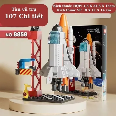 Tàu Không Gian Thám Hiểm Vũ Trụ Cho Bé Trai, Đồ Chơi Mô Hình Tàu Vũ Trụ 107 Chi Tiết | Đức Lâm