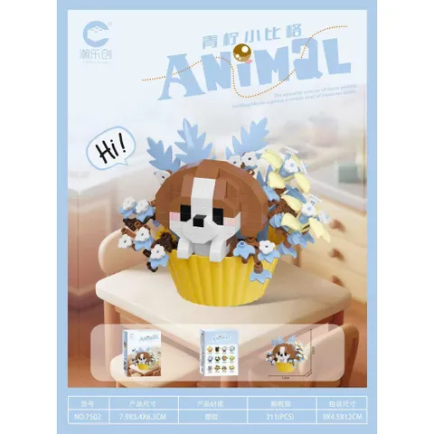 [Animal] Mẫu Đồ Chơi Lắp Ghép Thú Cưng 3D Mini, Đồ Chơi Cho Bé Trang Trí Kệ - Tủ Sách