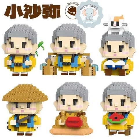 Bộ 6 Nhân Vật Chú Tiêu Mini Siêu Đáng Yêu Dành Cho Bé, Đồ Chơi Lắp Ghép Cute Dễ Thương l Đức Lâm