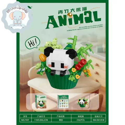 Animal- Đồ Chơi Lắp Ráp 24 Nhân Vật Thú Cưng- Đồ Chơi Cho Bé Trang Trí Bàn Học, Tủ Sách l Đức Lâm