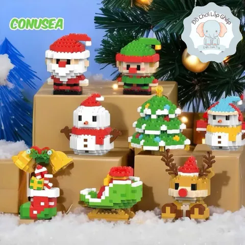 Bộ Đồ Chơi Ông Già Noel Giáng Sinh 12 món đồ chơi mini dễ thương cho bé l Đức Lâm