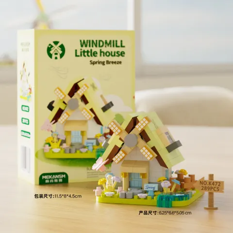 [Mẫu Mới] Đồ Chơi Lắp Ghép Ngôi Nhà Cối Xay Gió - Đồ Chơi Mini 3D Dễ Thương Cho Bé