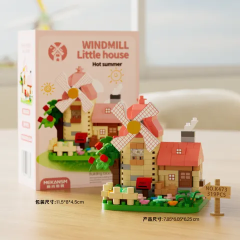 [Mẫu Mới] Đồ Chơi Lắp Ghép Ngôi Nhà Cối Xay Gió - Đồ Chơi Mini 3D Dễ Thương Cho Bé