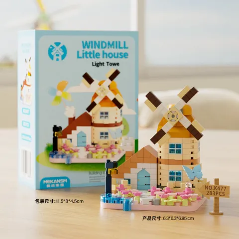 [Mẫu Mới] Đồ Chơi Lắp Ghép Ngôi Nhà Cối Xay Gió - Đồ Chơi Mini 3D Dễ Thương Cho Bé