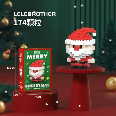 Mô Hình Lắp Ráp 3D Mini Ông Già Noel Đáng Yêu Cho Bé, Đồ Chơi Lắp Ghép Dễ Thương