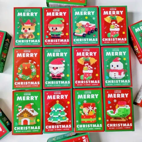Mô Hình Lắp Ráp 3D Mini Ông Già Noel Đáng Yêu Cho Bé, Đồ Chơi Lắp Ghép Dễ Thương