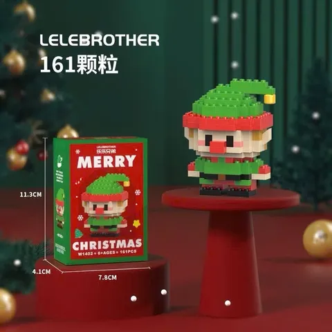 Mô Hình Lắp Ráp 3D Mini Ông Già Noel Đáng Yêu Cho Bé, Đồ Chơi Lắp Ghép Dễ Thương