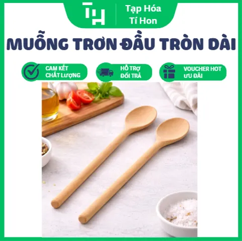 Muỗng Trơn Đầu Tròn Dài, Phù hợp để múc gia vị, cà phê, trà hoặc dùng trong các bữa ăn hàng ngày (TH725)