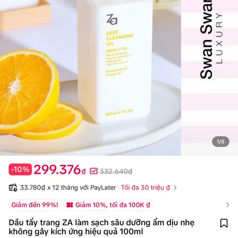 Dầu tẩy trang Za Deep Cleansing Oil 200ml (P138123)