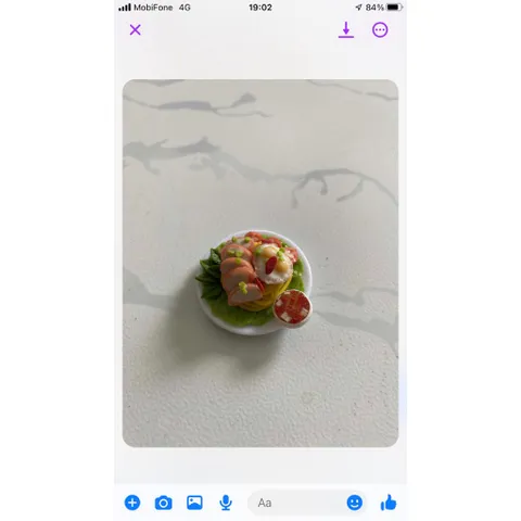 dĩa mì xá xíu mini bằng đất sét