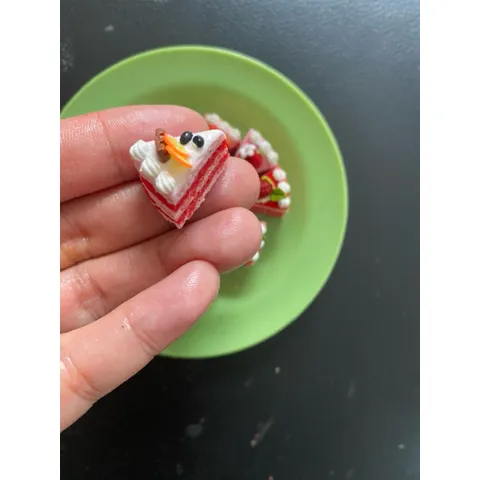mô hình bánh mini bằng đất sét 7 cái BÁNH 2cm