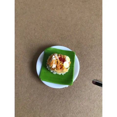 dĩa xôi mặn mini bằng đất sét