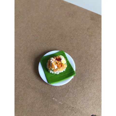 dĩa xôi mặn mini bằng đất sét
