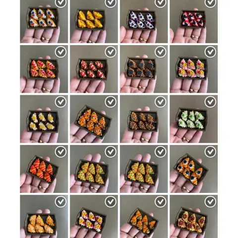 Mô hình bánh mini bằng đất sét combo khách đặt 34 sản phẩm