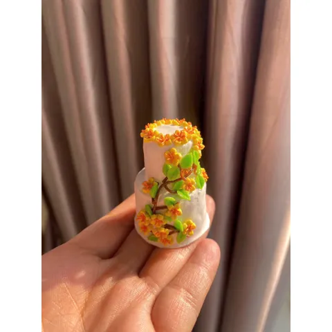 bánh 2 tầng mini bằng đất sét