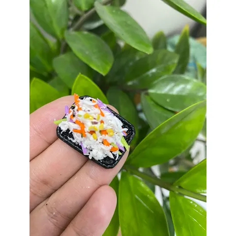mô hình dĩa bánh tầm dừa mini bằng đất sét