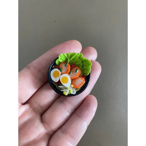 mô hình tô mì xá xíu mini bằng đất sét