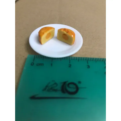 bánh trung thu mini 1cm bằng đất sét không kèm dĩa