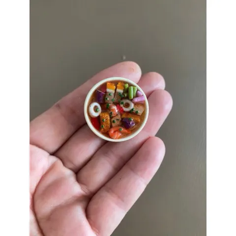 tô bún mắm mini bằng đất sét