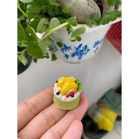 bánh kem sầu riêng mini bằng đất sét
