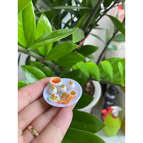 dĩa bánh mini bằng đất sét