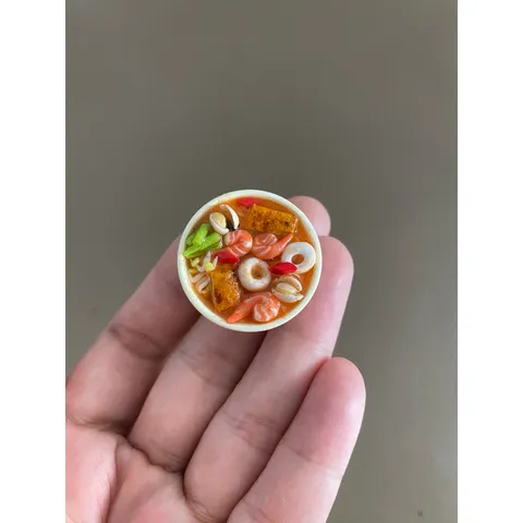 mô hình tô bún thái mini bằng đất sét