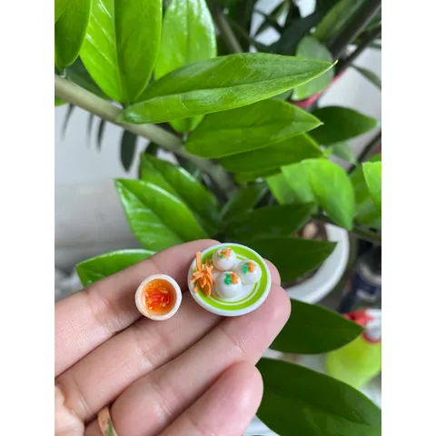 mô hình dĩa bánh mini bằng đất sét