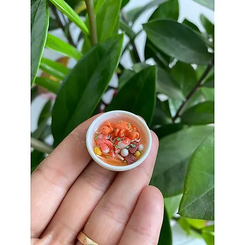mô hình tô bánh canh cua mini bằng đất sét