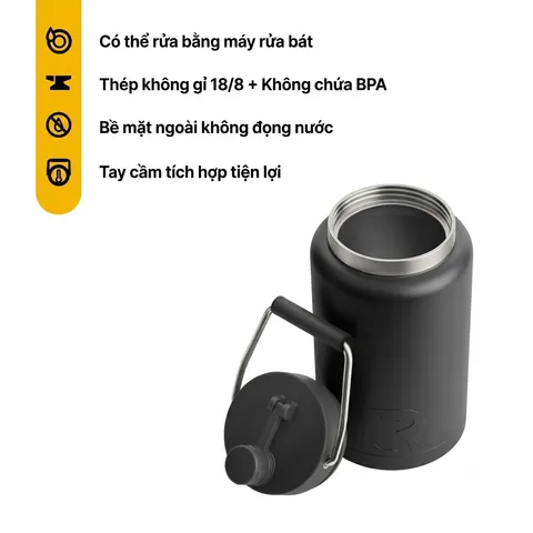Bình Giữ Nhiệt RTIC Insulated Jug (1.8L) - Hàng Mỹ- Giữ Lạnh 24H (P137780)
