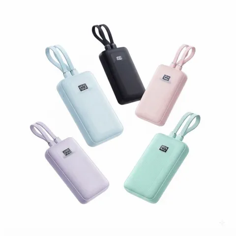 Pin dự phòng 10.000mAh hợp 2 cáp 1L 1C sạc nhanh 30w tích - ko hộp, chưa in logo ( nhà máy Anker ) (P137098)