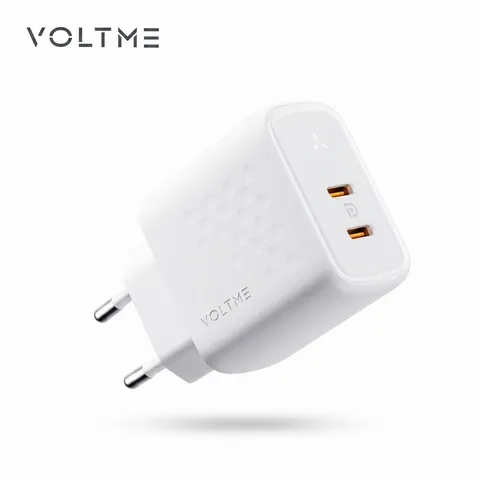 Củ sạc nhanh 2 cổng C+C (chân tròn) 35W VOLTME REVO 35 DUO GAN (P135482)