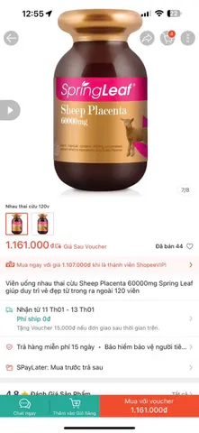 Viên Uống Nhau Thai Cừu Úc 120Viên (P135107)