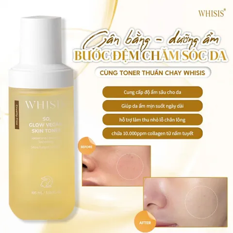 Nước Thần Thuần Chay WHISIS So, Glow Vegan Skin Toner (P134778)