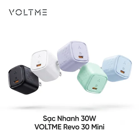 Củ Sạc Nhanh 30W VOLTME Revo 30 Mini, công nghên GaN III siêu nhỏ gọn (P133922)