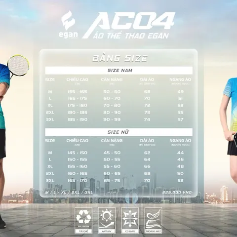 Áo Pickleball thể thao đa năng Egan AC04 (P131909)