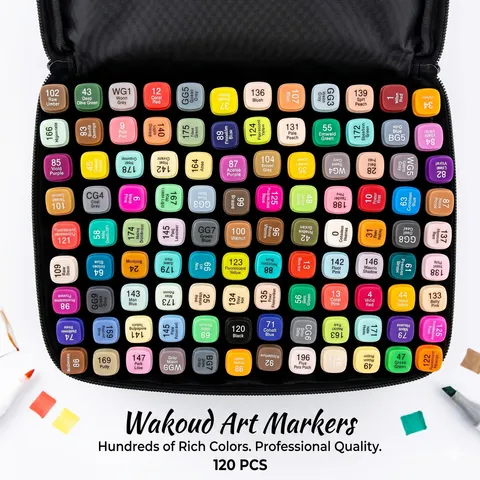 Bộ 120 Bút Màu hãng Wakoud Art Maker (kèm túi vải) (P131333)