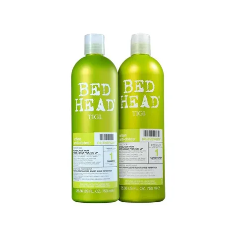 (Date Chính Hãng) Cặp Dầu Gội TIGI Xanh Lá Level 1 Re-energize Cho Tóc Dầu - Chăm Sóc Tóc Khỏe Mạnh, Lê Dâu, Thoáng Mát, 