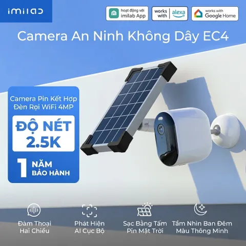 Bộ Camera Xiaomi IMILAB EC4, độ nét 2.5K (bản Q.Tế), pin 5200mAh, kèm Hub Gate way (P129923)