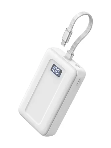 Pin dự phòng 10.000mAh sạc nhanh 30W liền cáp Type-C chưa in logo, ko hộp ( nhà máy Anker ) (P129238)