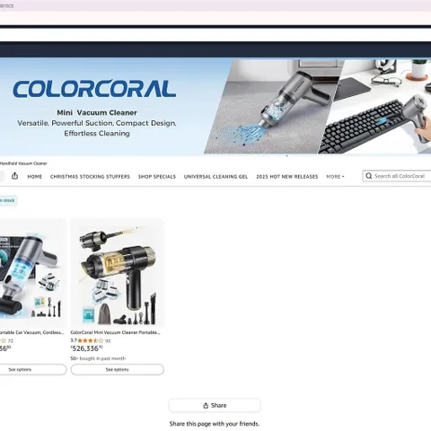 Máy hút bụi cầm tay 4 trong 1 COLORCORAL - VCM008 ( hàng Amazon Mỹ ) Hút, Thổi, Bơm, Hút Chân Không (P129083)