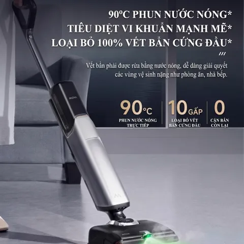 Máy hút bụi lau nhà XIAOMI Dreame Mova X40 Pro lau nước nóng 90°C, giặt & sấy khô giẻ (P128503)