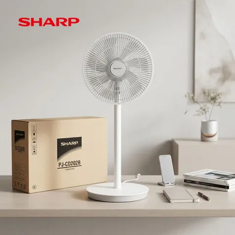 Quạt cây AI thông minh SHARP PJ‑CD202B, 15 cánh, công suất 40W, tạo ion (P125854)