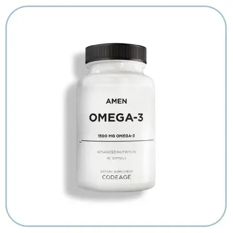 Thực phẩm bổ sung Omega-3 Codeage Amen 1500mg - 90 viên hỗ trợ sức khỏe tim mạch và não bộ, chất lượng Mỹ 821963