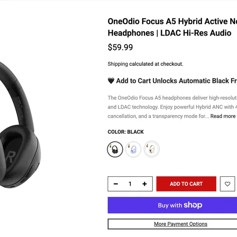 Tai nghe Headphone OneOdio Focus A5 Bluetooth 5.4 dùng cho DJ, chống ồn ANC. (P120717)