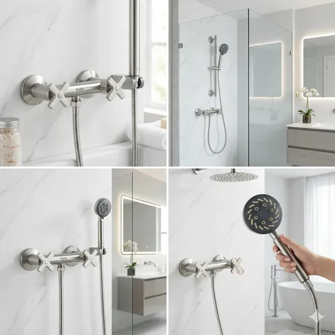 Bộ sen tắm SUPOR 212303-02-LS, bát sen to, inox 304 xịn (P120177)