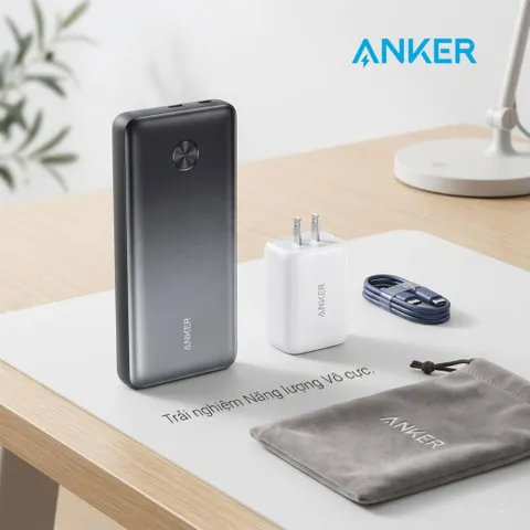 Pin dự phòng Anker 25600mAh A1291 sạc nhanh 87W - kèm củ sạc 65w + cáp C to C (P119133)