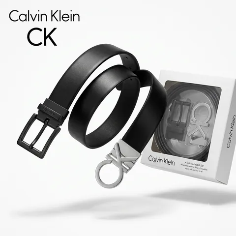 Bộ thắt lưng nam Calvin Klein (2 mặt + 1 dây da) CK (P116854)
